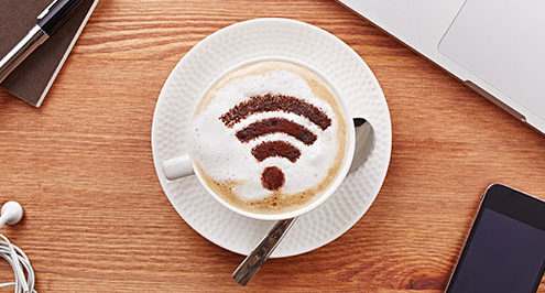 Wireless expansion tips and coffee cup