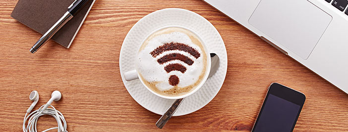 Wireless expansion tips and coffee cup